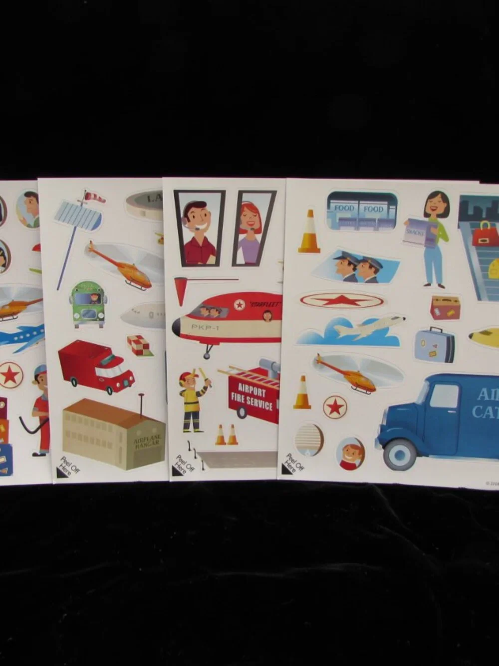 At The Airport Sticker Fun 2 Scenes 80 Reusable Cling Stickers Peaceable Kingdom